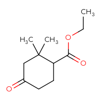 Chemical structure of ethyl 2,2-dimethyl-4-oxocyclohexane-1-carboxylate - CSSB00016051529