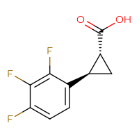 Chemical structure of (1R,2R)-2-(2,3,4-trifluorophenyl)cyclopropane-1-carboxylic acid - CSSB00135379390