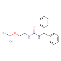 Chemical structure of 1-(diphenylmethyl)-3-[2-(propan-2-yloxy)ethyl]urea - CSSB00165812350