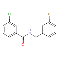 Chemical structure of 3-chloro-N-[(3-fluorophenyl)methyl]benzamide - CSSB00026899324