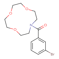 Chemical structure of 10-(3-bromobenzoyl)-1,4,7-trioxa-10-azacyclododecane - CSSB06845583791