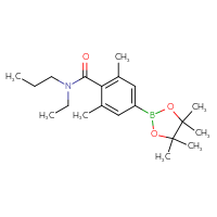 Chemical structure of N-ethyl-2,6-dimethyl-N-propyl-4-(4,4,5,5-tetramethyl-1,3,2-dioxaborolan-2-yl)benzamide - CSSB21332846651
