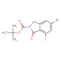 Chemical structure of tert-butyl 5-bromo-7-fluoro-1-oxo-2,3-dihydro-1H-isoindole-2-carboxylate - CSSB06786307784