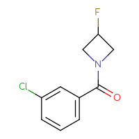 Chemical structure of 1-(3-chlorobenzoyl)-3-fluoroazetidine - CSSB00067844605