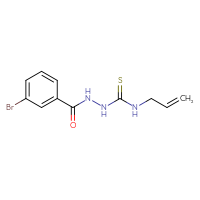 Chemical structure of 3-bromo-N-{[(prop-2-en-1-yl)carbamothioyl]amino}benzamide - CSSB00103359186