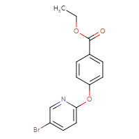 Chemical structure of ethyl 4-[(5-bromopyridin-2-yl)oxy]benzoate - CSSB00008260567