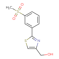 Chemical structure of [2-(3-methanesulfonylphenyl)-1,3-thiazol-4-yl]methanol - CSSB01752716973