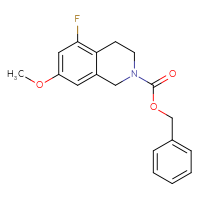 Chemical structure of benzyl 5-fluoro-7-methoxy-1,2,3,4-tetrahydroisoquinoline-2-carboxylate - CSSB06626864399