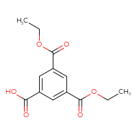 Chemical structure of 3,5-bis(ethoxycarbonyl)benzoic acid - CSSB00015342284