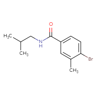 Chemical structure of 4-bromo-3-methyl-N-(2-methylpropyl)benzamide - CSSB00013065393
