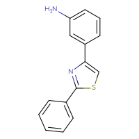 Chemical structure of 3-(2-phenyl-1,3-thiazol-4-yl)aniline - CSSB00000396554