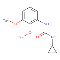 Chemical structure of 3-cyclopropyl-1-(2,3-dimethoxyphenyl)urea - CSSB01995881348