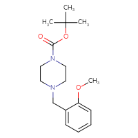 Chemical structure of tert-butyl 4-[(2-methoxyphenyl)methyl]piperazine-1-carboxylate - CSSB00000064901