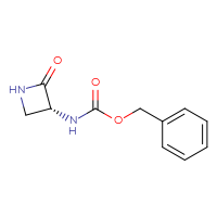 Chemical structure of benzyl N-[(3R)-2-oxoazetidin-3-yl]carbamate - CSSB02516690266