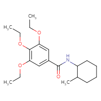 Chemical structure of 3,4,5-triethoxy-N-(2-methylcyclohexyl)benzamide - CSSB00026277161