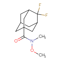 Chemical structure of 4,4-difluoro-N-methoxy-N-methyladamantane-1-carboxamide - CSSB07030079195