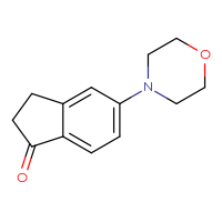 Chemical structure of 5-(morpholin-4-yl)-2,3-dihydro-1H-inden-1-one - CSSB00010205286