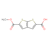 Chemical structure of 5-(methoxycarbonyl)thieno[2,3-b]thiophene-2-carboxylic acid - CSSB00102954655