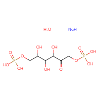 Chemical structure of {[3,4,5-trihydroxy-2-oxo-6-(phosphonooxy)hexyl]oxy}phosphonic acid hydrate sodium hydride - CSSB21193495733