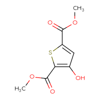 Chemical structure of 2,5-dimethyl 3-hydroxythiophene-2,5-dicarboxylate - CSSB00000057507