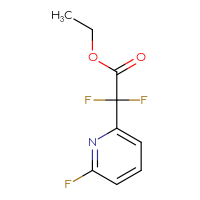Chemical structure of ethyl 2,2-difluoro-2-(6-fluoropyridin-2-yl)acetate - CSSB00011080363
