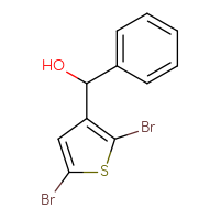 Chemical structure of (2,5-dibromothiophen-3-yl)(phenyl)methanol - CSSB00011411610