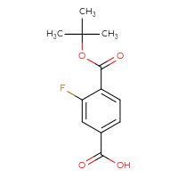 Chemical structure of 4-[(tert-butoxy)carbonyl]-3-fluorobenzoic acid - CSSB00020640535