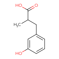 Chemical structure of 3-(3-hydroxyphenyl)-2-methylpropanoic acid - CSSB00012277534
