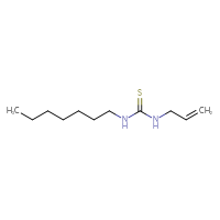 Chemical structure of 1-heptyl-3-(prop-2-en-1-yl)thiourea - CSSB00010555894