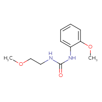 Chemical structure of 3-(2-methoxyethyl)-1-(2-methoxyphenyl)urea - CSSB00000003705