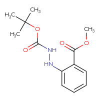 Chemical structure of methyl 2-({[(tert-butoxy)carbonyl]amino}amino)benzoate - CSSB00010257186