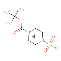 Chemical structure of tert-butyl (1R,4R)-5-(chlorosulfonyl)-2,5-diazabicyclo[2.2.1]heptane-2-carboxylate - CSSB14968818509