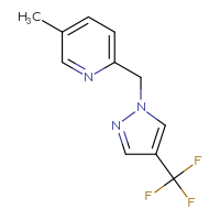 Chemical structure of 5-methyl-2-{[4-(trifluoromethyl)-1H-pyrazol-1-yl]methyl}pyridine - CSSB06609991155