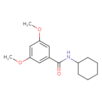 Chemical structure of N-cyclohexyl-3,5-dimethoxybenzamide - CSSB00046133390