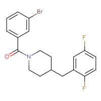 Chemical structure of 1-(3-bromobenzoyl)-4-[(2,5-difluorophenyl)methyl]piperidine - CSSB00325943260