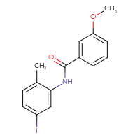Chemical structure of N-(5-iodo-2-methylphenyl)-3-methoxybenzamide - CSSB00004439034