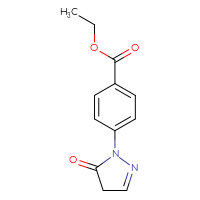Chemical structure of ethyl 4-(5-oxo-4,5-dihydro-1H-pyrazol-1-yl)benzoate - CSSB00133218774