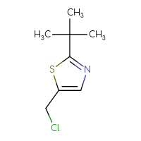 Chemical structure of 2-tert-butyl-5-(chloromethyl)-1,3-thiazole - CSSB00012306766
