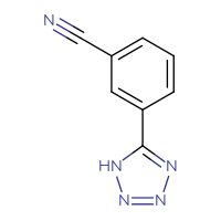 Chemical structure of 3-(1H-1,2,3,4-tetrazol-5-yl)benzonitrile - CSSB00000084536