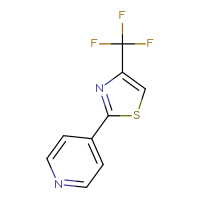 Chemical structure of 4-[4-(trifluoromethyl)-1,3-thiazol-2-yl]pyridine - CSSB00034561398