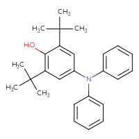 Chemical structure of 2,6-di-tert-butyl-4-(diphenylamino)phenol - CSSB00020638650