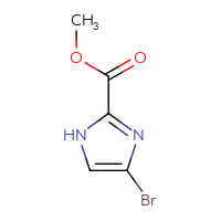 Chemical structure of methyl 4-bromo-1H-imidazole-2-carboxylate - CSSB00010988424