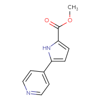 Chemical structure of methyl 5-(pyridin-4-yl)-1H-pyrrole-2-carboxylate - CSSB00135387936