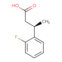 Chemical structure of (3R)-3-(2-fluorophenyl)butanoic acid - CSSB00108149031