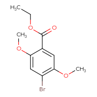 Chemical structure of ethyl 4-bromo-2,5-dimethoxybenzoate - CSSB00034888713