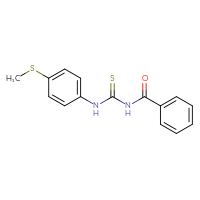 Chemical structure of 1-benzoyl-3-[4-(methylsulfanyl)phenyl]thiourea - CSSB00025733403