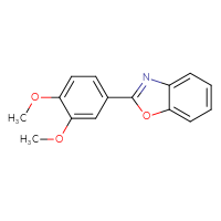 Chemical structure of 2-(3,4-dimethoxyphenyl)-1,3-benzoxazole - CSSB00132453834