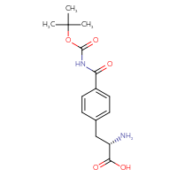 Chemical structure of (2S)-2-amino-3-[4-({[(tert-butoxy)carbonyl]amino}carbonyl)phenyl]propanoic acid - CSSB00132309799