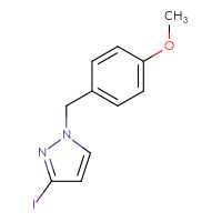 Chemical structure of 3-iodo-1-[(4-methoxyphenyl)methyl]-1H-pyrazole - CSSB06645542242