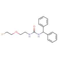 Chemical structure of 1-(diphenylmethyl)-3-[2-(2-fluoroethoxy)ethyl]urea - CSSB00172583838